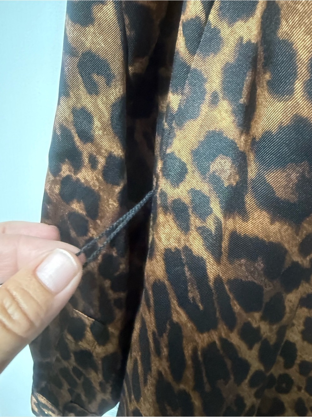 Talbots Brown Leopard Print Long Sleeve Shirt Dress - Picture 6 of 6